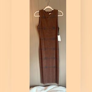Chic Brown Sleeveless Maxi Dress